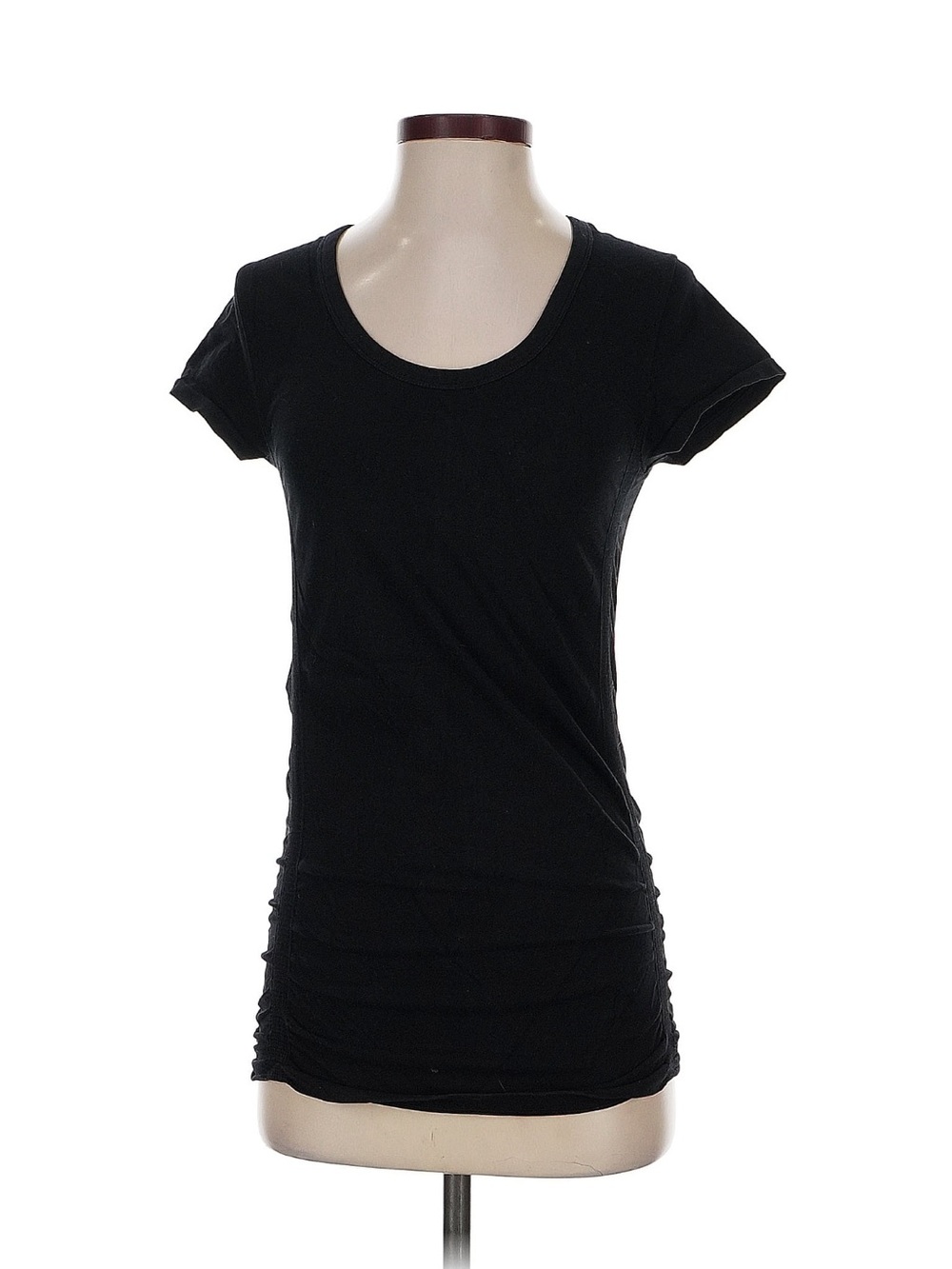 Athleta Black Scoop Neck Short Sleeve Top